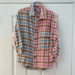 Lindylane Boutique Pink/Blue Cardigan Size Small